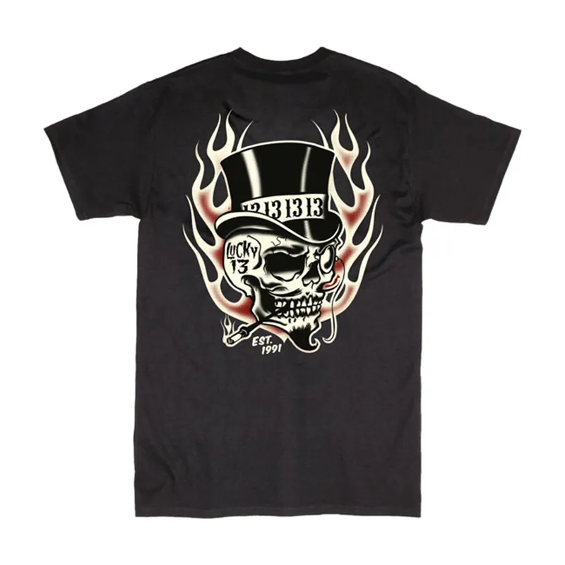 cafe 4 racer - Lucky 13 Creeper T-shirt black - Lucky 13 T-Shirts 