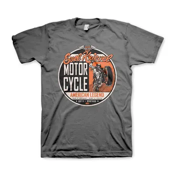 cafe 4 racer - Tričko Evel Knievel American Legend tmavo šedé - Evel Knievel Tričká 