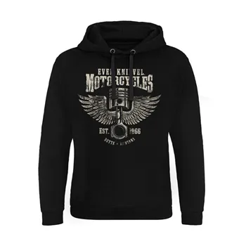 cafe 4 racer - Evel Knievel Motocykle Epic mikina s kapucňou čierna - Evel Knievel Mikiny s kapucňou 