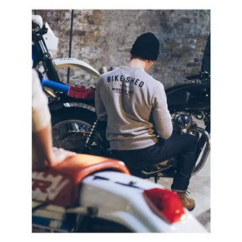 cafe 4 racer - Bike Shed ESTD sweatshirt grey - Bike Shed Sweatshirts 