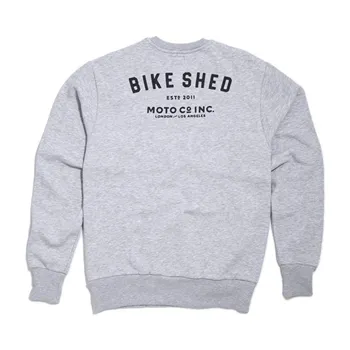 cafe 4 racer - Mikina Bike Shed ESTD šedá - Bike Shed Mikina 