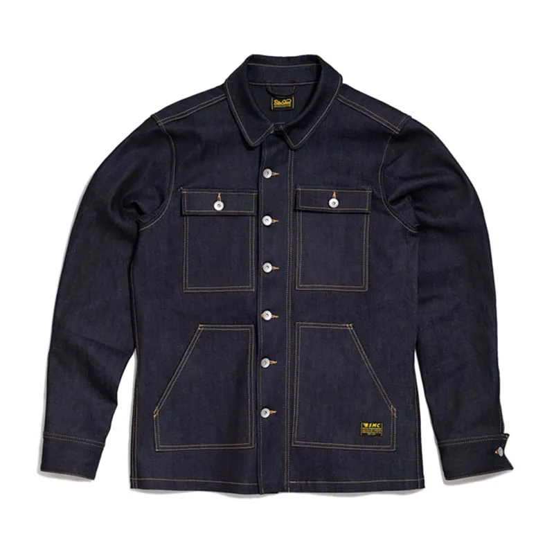 cafe 4 racer - BSMC Resistant overshirt indigo denim - Bike Shed Shirts 