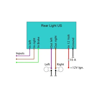 cafe 4 racer - Axel Joost Elektronik, Rear Light US conversion module - Elektronikbox Others Electronic for Builds  