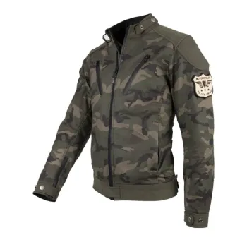 cafe 4 racer - Bunda Lumbershell čierna/olivová - Army Surplus Bundy 