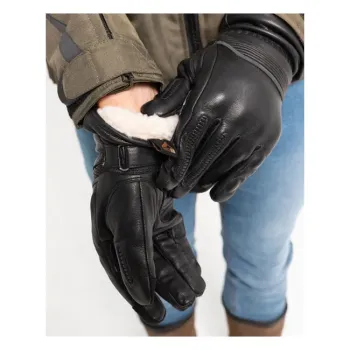 cafe 4 racer - By City Lyon gloves black - By City Rukavice 