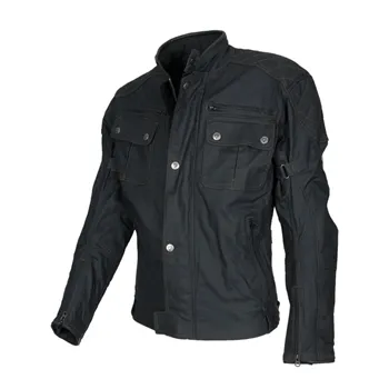 cafe 4 racer - By City Belfast waxed jacket black - By City Jackets 