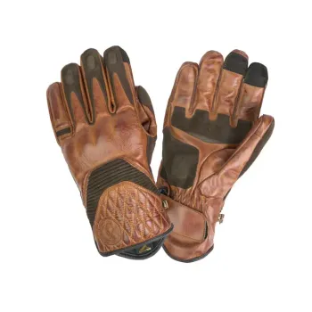 cafe 4 racer - Roland Sands Bronzo leather gloves black - Roland Sands Design Gloves 