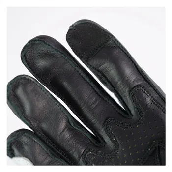 cafe 4 racer - By City Amsterdam gloves black/white - By City Gloves 