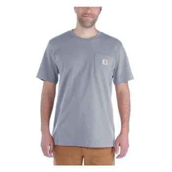 cafe 4 racer - Carhartt pracovné tričko s vreckami S/S heather grey - Carhartt Trička 