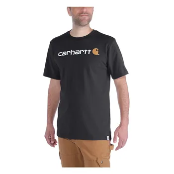 cafe 4 racer - Carhartt core logo tričko S/S black - Carhartt Trička 