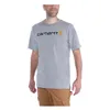 cafe 4 racer - Carhartt core logo T-shirt S/S heather grey - Carhartt Tričká 