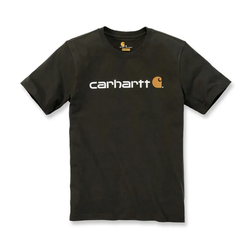 Carhartt core logo tričko S/S peat