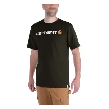 Carhartt core logo tričko S/S peat