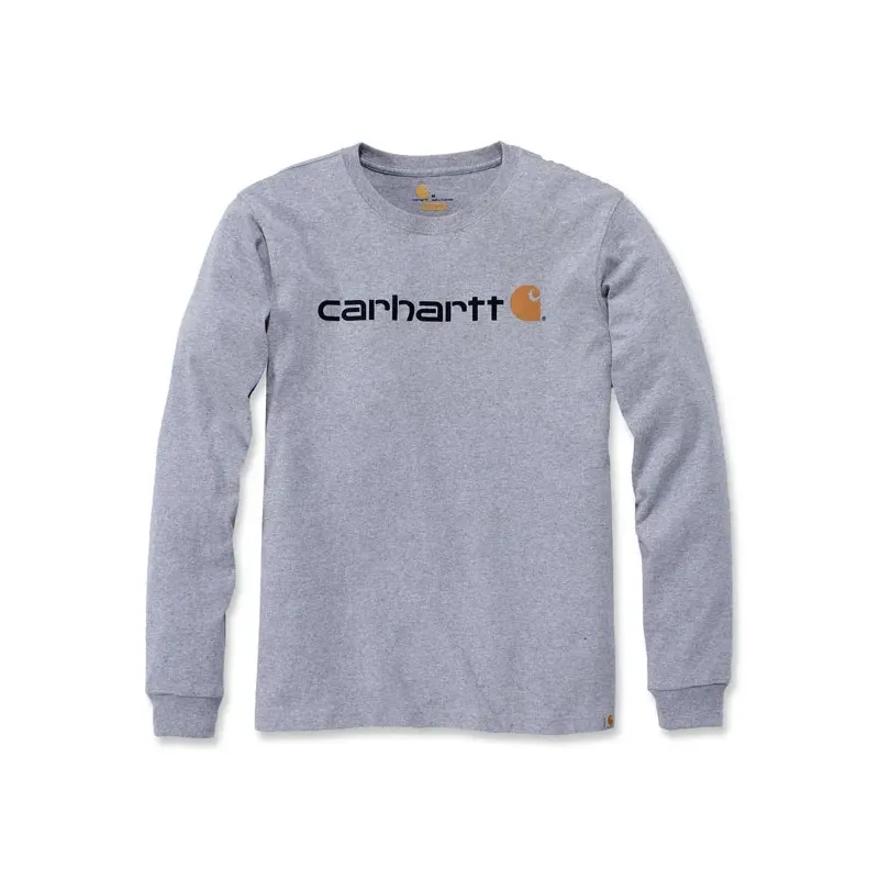 cafe 4 racer - Carhartt Tričko s dlhým rukávom Core logo heather grey - Carhartt Košile 