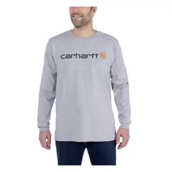 cafe 4 racer - Carhartt Tričko s dlhým rukávom Core logo heather grey - Carhartt Košile 
