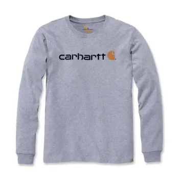 cafe 4 racer - Carhartt Tričko s dlhým rukávom Core logo heather grey - Carhartt Košile 