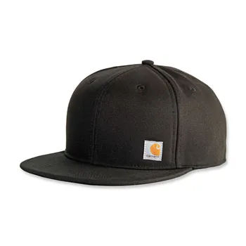 cafe 4 racer - Carhartt Firm duck flat brim cap black - Carhartt Caps 