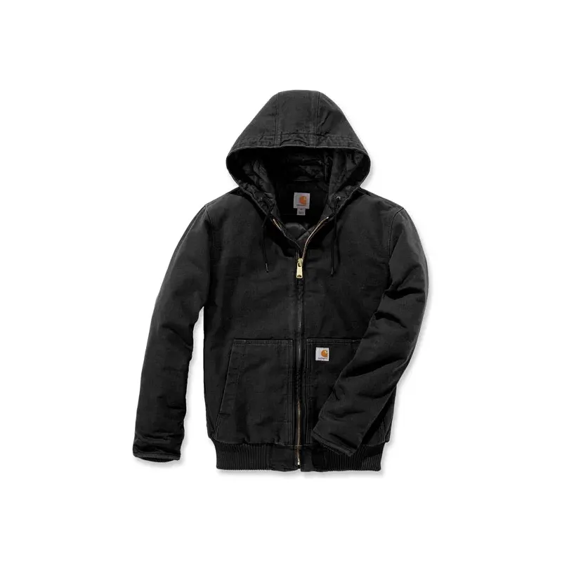 cafe 4 racer - Carhartt Washed duck insulated active jack black - Carhartt Bundy 