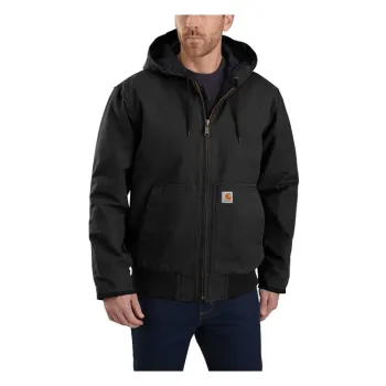 cafe 4 racer - Carhartt Washed duck insulated active jack black - Carhartt Bundy 