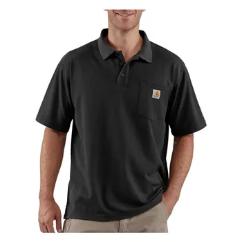 cafe 4 racer - Carhartt Vreckové polo čierne - Carhartt Trička 