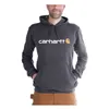 cafe 4 racer - Carhartt Signature logo mikina s kapucňou carbon heather - Carhartt Mikiny s kapucňou 