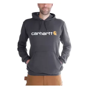 cafe 4 racer - Carhartt Signature logo mikina s kapucňou carbon heather - Carhartt Mikiny s kapucňou 