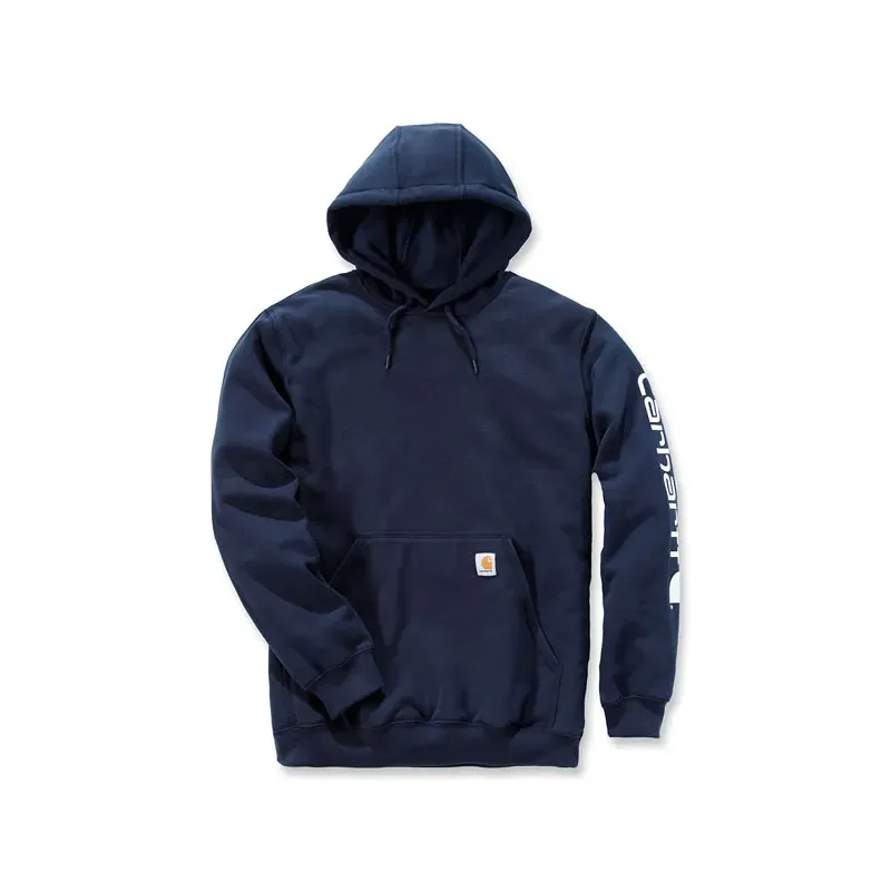 cafe 4 racer - Carhartt Mikina s logom na rukáve new navy - Carhartt Mikiny s kapucňou 