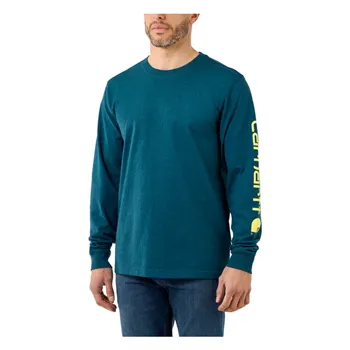 Carhartt Sleeve logo longsleeve blue heather