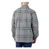 Carhartt Sherpa lined flannel plaid shirt asphalt