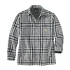 Carhartt Sherpa lined flannel plaid shirt asphalt