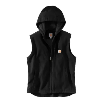cafe 4 racer - Carhartt Praná kačacia vesta s vysokým golierom tmavohnedá - Carhartt Vesty 