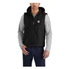 cafe 4 racer - Carhartt Fleecová vesta s kapucňou čierna - Carhartt Vesty 