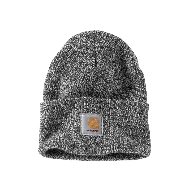 cafe 4 racer - Carhartt Čiapka z rebrového úpletu čierna/biela - Carhartt Zimní čepice 
