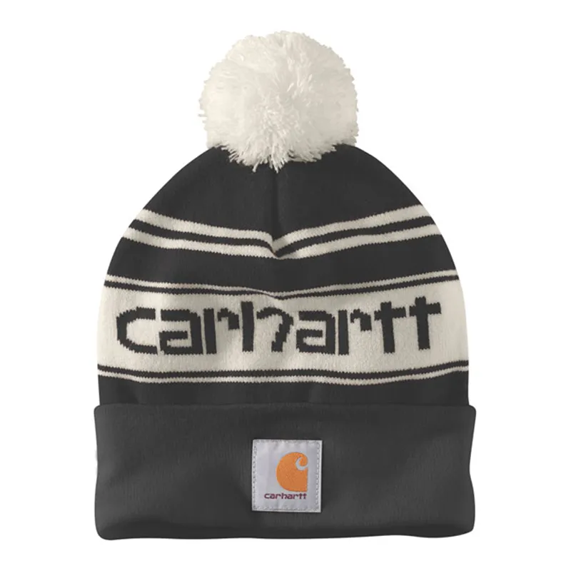 cafe 4 racer - Čiapka Carhartt s logom Pom-pom čierna - Carhartt Zimní čepice 