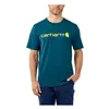 cafe 4 racer - Carhartt Core Logo T-shirt night blue heather - Carhartt T-Shirts 