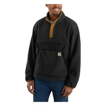 cafe 4 racer - Carhartt Fit Fleece pulóver čierny - Carhartt Mikina 