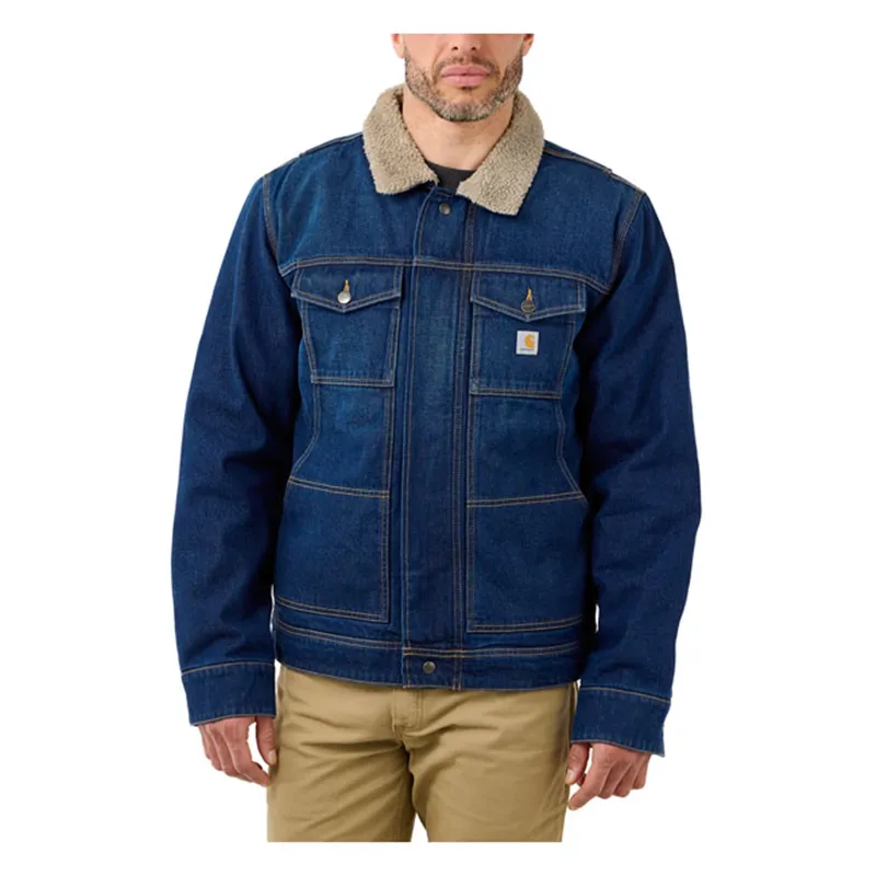 cafe 4 racer - Carhartt Denim Sherpa lined jacket - Carhartt Jackets 