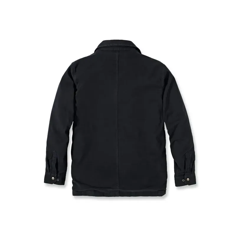 cafe 4 racer - Carhartt Fleece Lined denim shirt jac black - Carhartt Shirts 