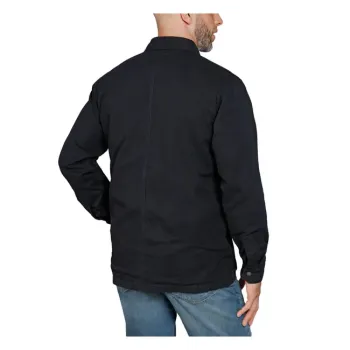 cafe 4 racer - Carhartt Fleece Lined denim shirt jac black - Carhartt Shirts 