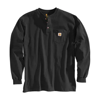 cafe 4 racer - Carhartt Henley longsleeve black - Carhartt Shirts 