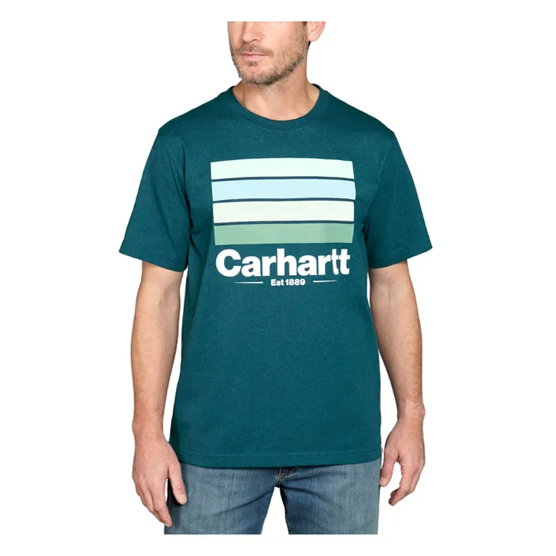Carhartt Line Grafické tričko night blue heather
