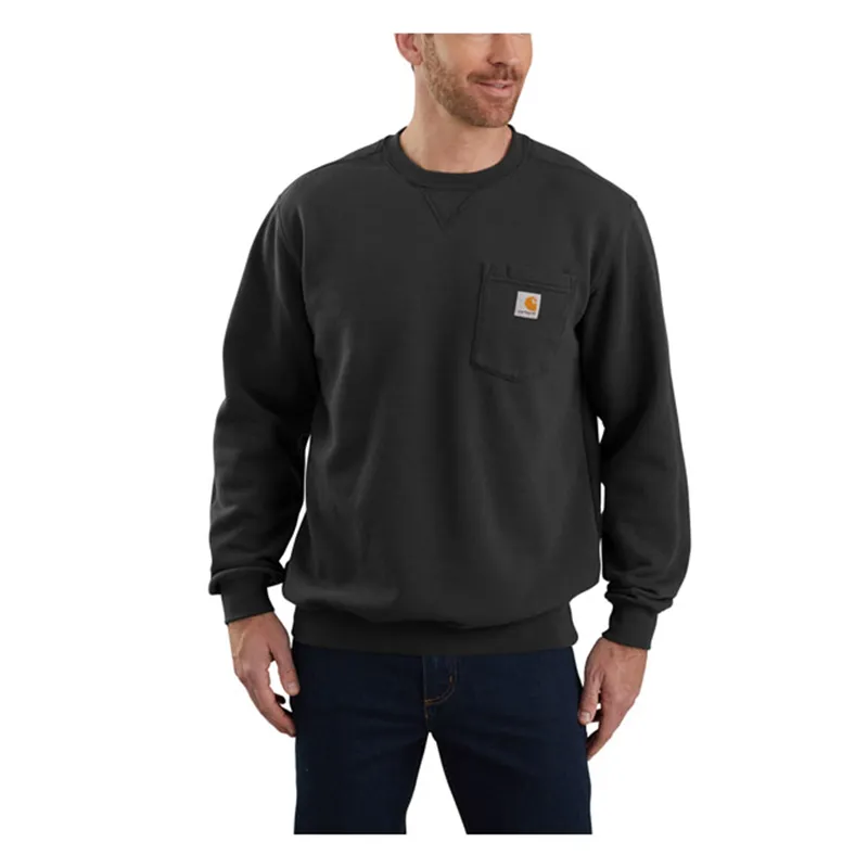 cafe 4 racer - Carhartt Mikina s kapsou na krku čierna - Carhartt Košele 