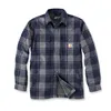 cafe 4 racer - Carhartt Flanelová košeľa s podšívkou Sherpa navy - Carhartt Košile 