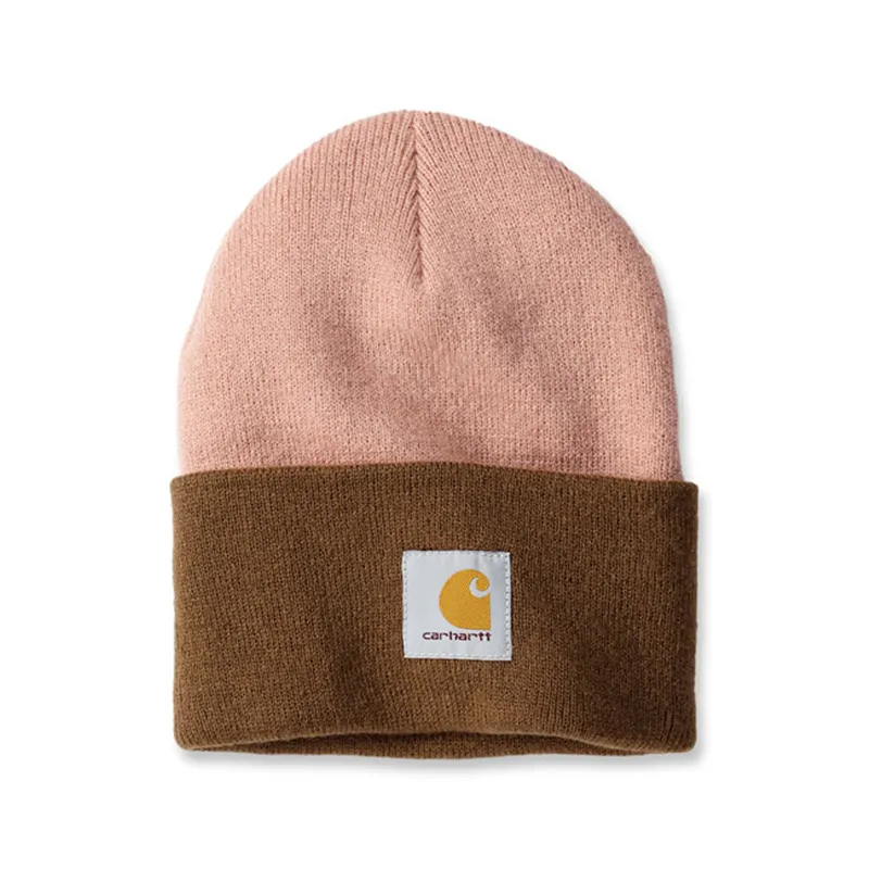 cafe 4 racer - Čiapka Carhartt Knit Cuffed Tow-Tone cameo brown - Carhartt Zimní čepice 