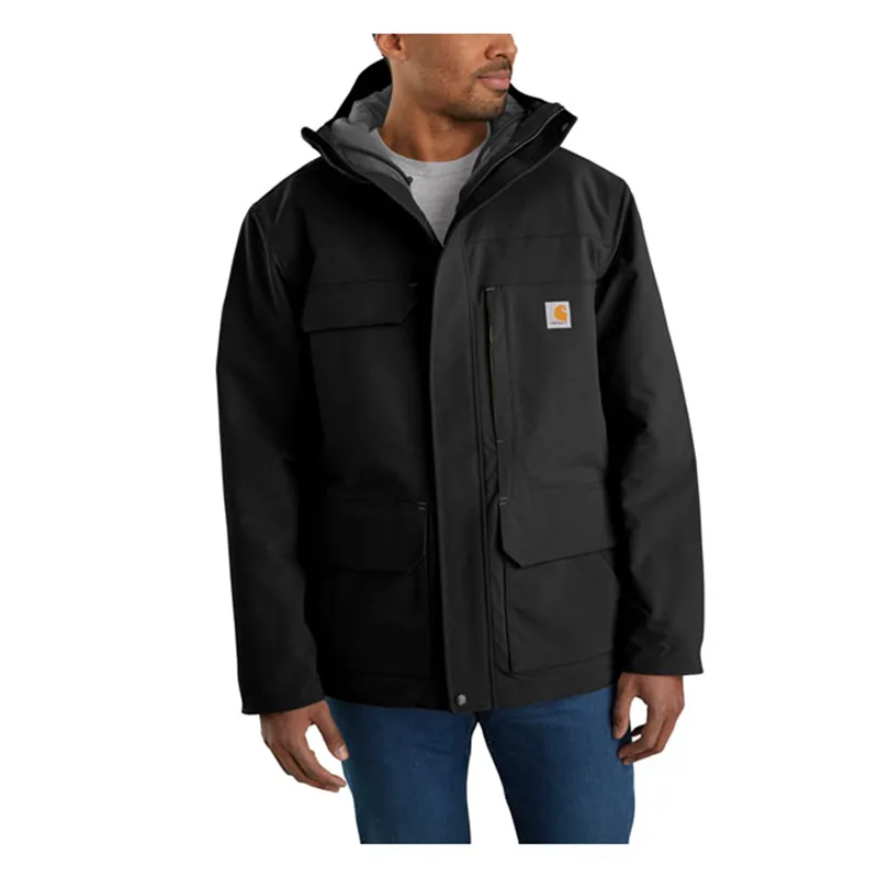 cafe 4 racer -  Carhartt Super Dux Bonded Chore coat black - Carhartt Jackets 