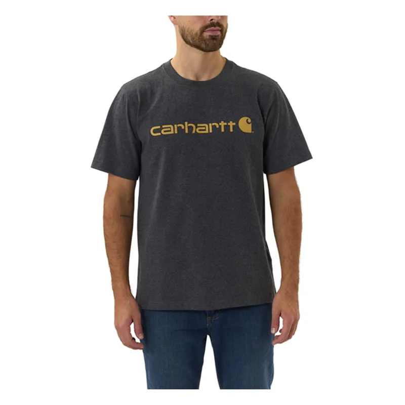 Carhartt Core Logo tričko S/S carbon heather