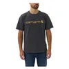 cafe 4 racer - Carhartt Core Logo t-shirt S/S carbon heather - Carhartt Tričká 