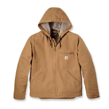 cafe 4 racer - *2 WEEKS EXTRA TRANSIT TIME* Carhartt Washed Duck Sherpa Lined Jacket Carhartt® Brown - Carhartt Bundy 