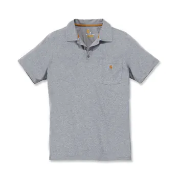 Carhartt Force Cotton Delmont Pocket Polo Heather Grey