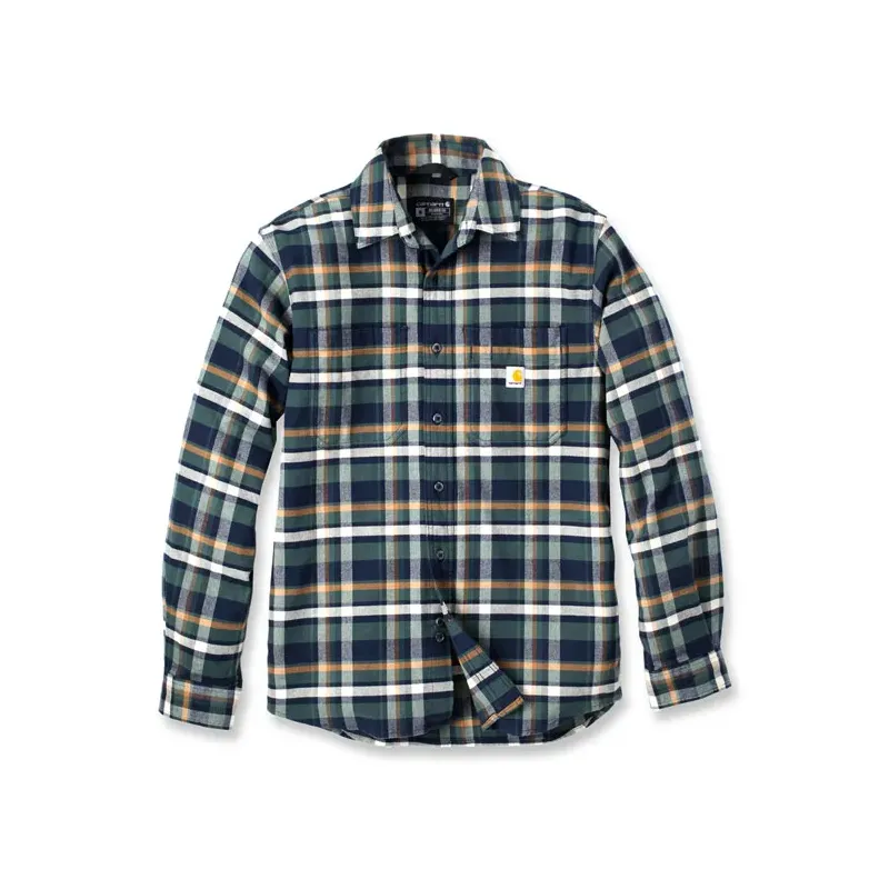 cafe 4 racer - Carhartt Flannel L/S Plaid Shirt Navy - Carhartt Shirts 
